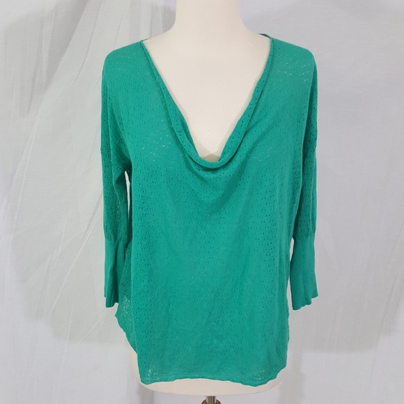 Anthropologie Sweaters - Anthropologie Guinevere Pointelle Draped Sweater S